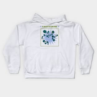 Floral Zodiac: Astrology Sign Sagittarius Kids Hoodie